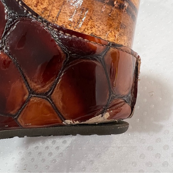 Donald J Pliner Women’s Sz 7 Tortoise Shell Platform Wedge Made in Italy - Picture 15 of 16